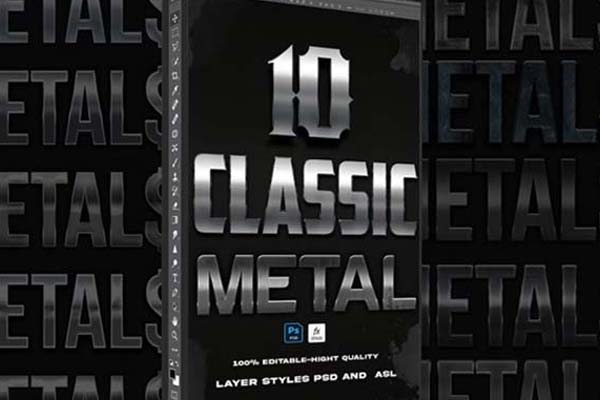 Editable Classic Metal Photoshop Styles – Free & Premium PSD Styles Download